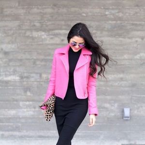 Hot Pink Leather Jacket